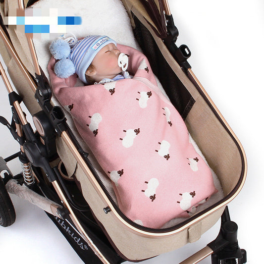 Baby sheepskin blanket windproof cover