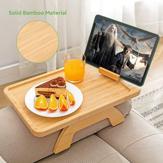 Bamboo Sofa Tray Portable & Folding