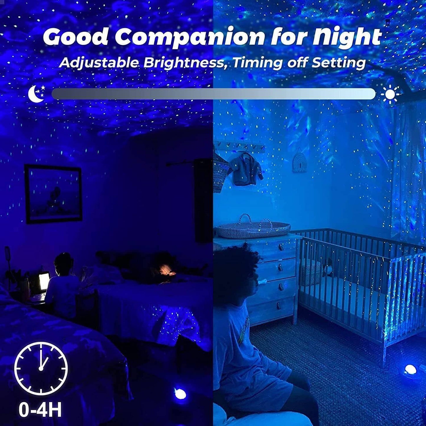 LED Galaxy Starry Night Light Projector Lamp with Speaker