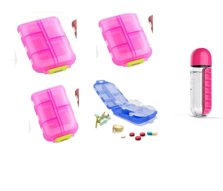 Travel Pill Organizer 10 Grid Portable Container