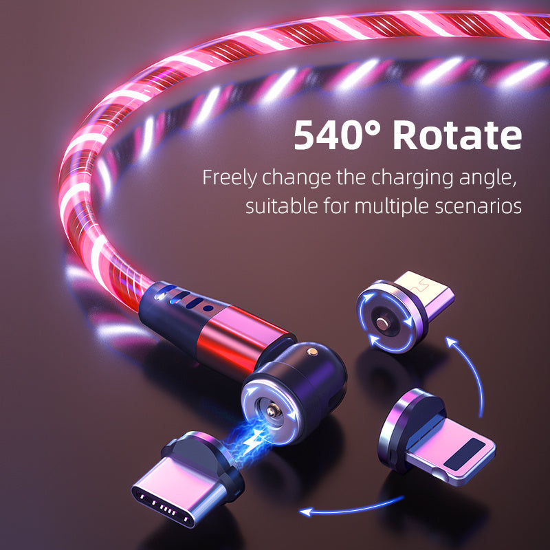 540 Rotate Luminous Magnetic Cable Fast Charging