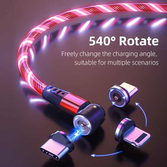 540 Rotate Luminous Magnetic Cable Fast Charging