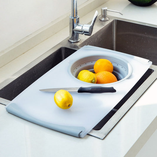 Multi-Functional 3 in 1 Chopping Board with Drain Basket