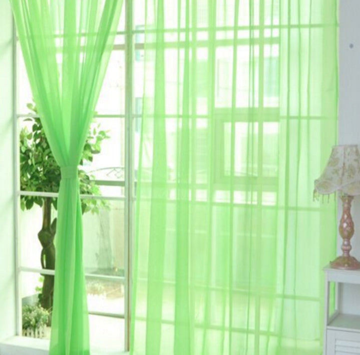 Solid Tulle Window Sheer Curtains