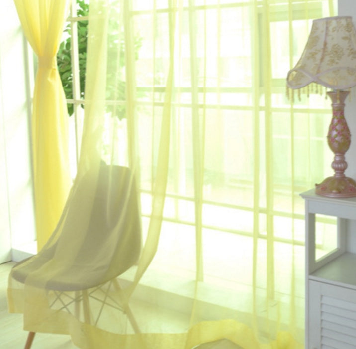 Solid Tulle Window Sheer Curtains
