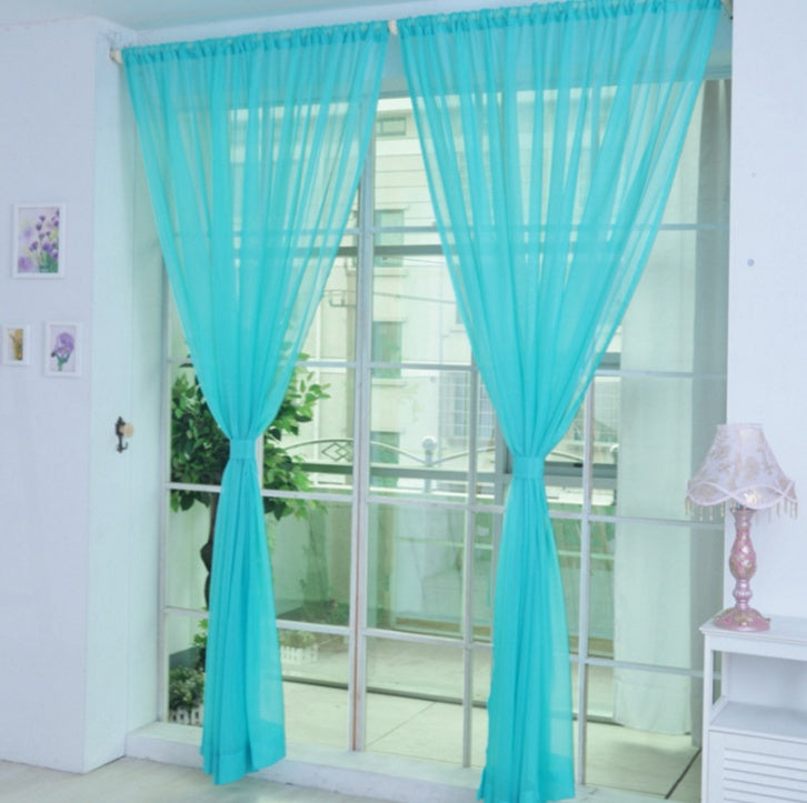 Solid Tulle Window Sheer Curtains