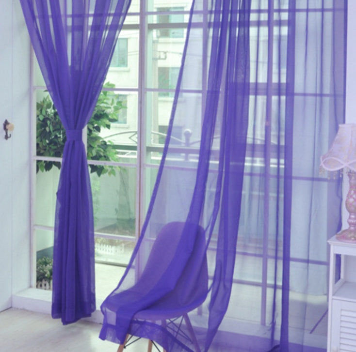 Solid Tulle Window Sheer Curtains