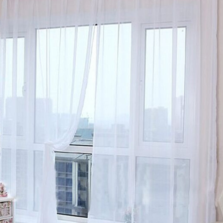 Solid Tulle Window Sheer Curtains