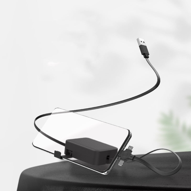 4-In-1 Retractable USB Cable with Phone Stand