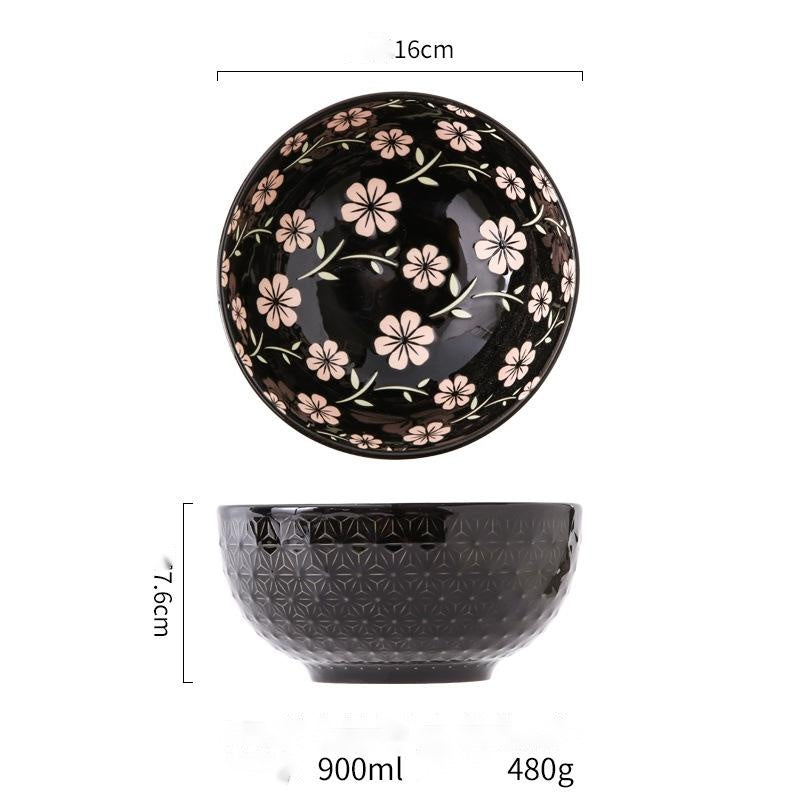 Japanese style underglaze ceramic tableware