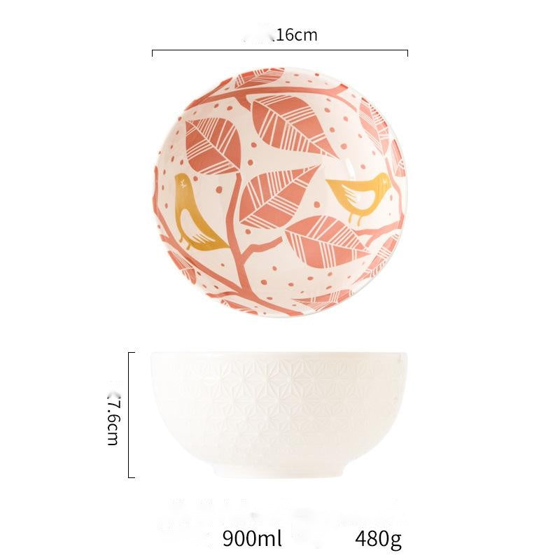 Japanese style underglaze ceramic tableware