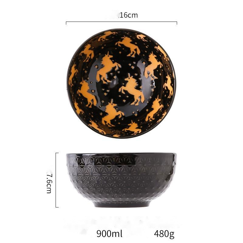 Japanese style underglaze ceramic tableware