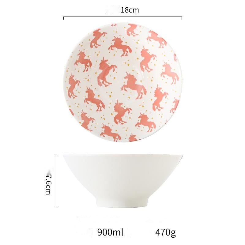 Japanese style underglaze ceramic tableware