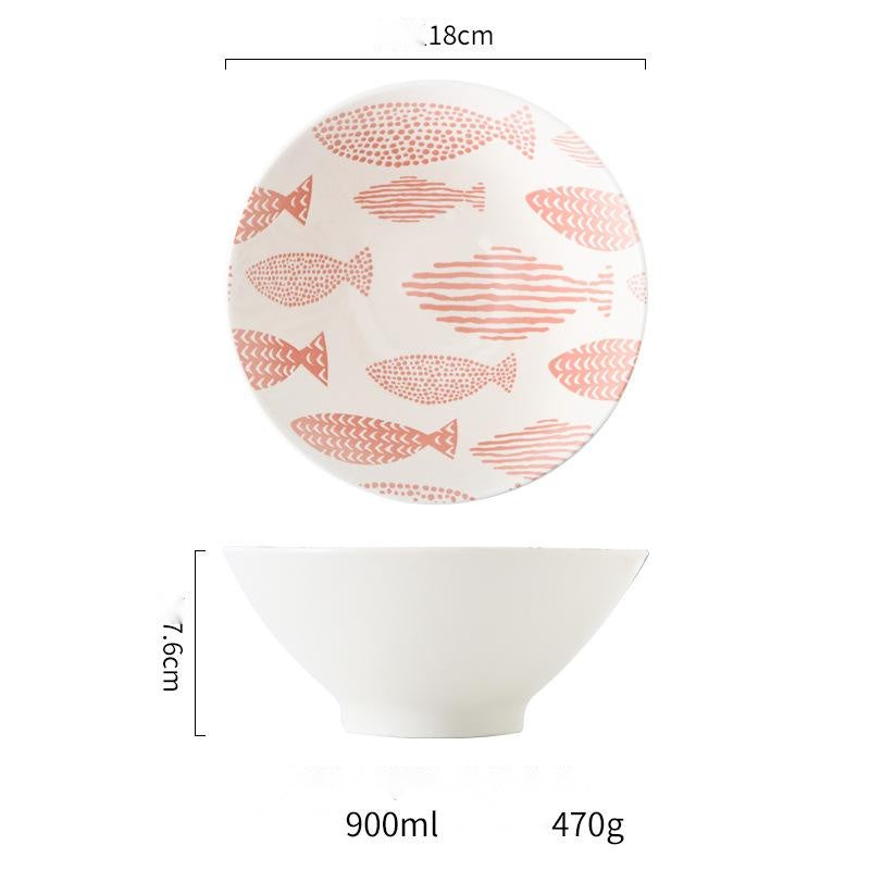 Japanese style underglaze ceramic tableware