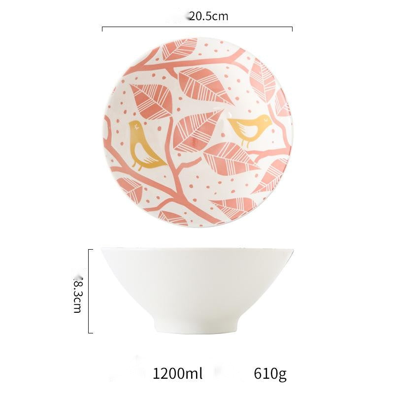 Japanese style underglaze ceramic tableware