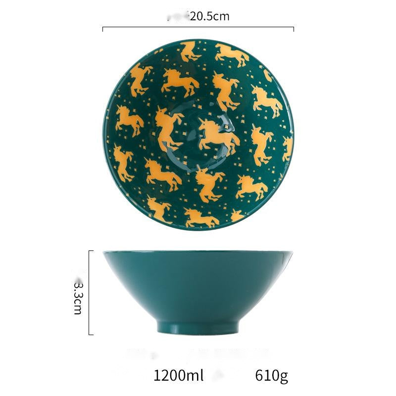 Japanese style underglaze ceramic tableware