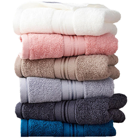 Pure Color Thick Cotton Bath Towel Set Towel