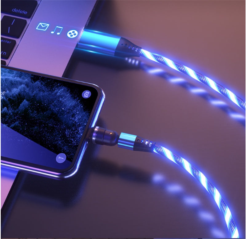 540 Rotate Luminous Magnetic Cable Fast Charging
