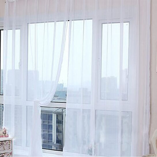 Solid Tulle Window Sheer Curtains
