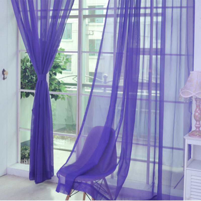 Solid Tulle Window Sheer Curtains