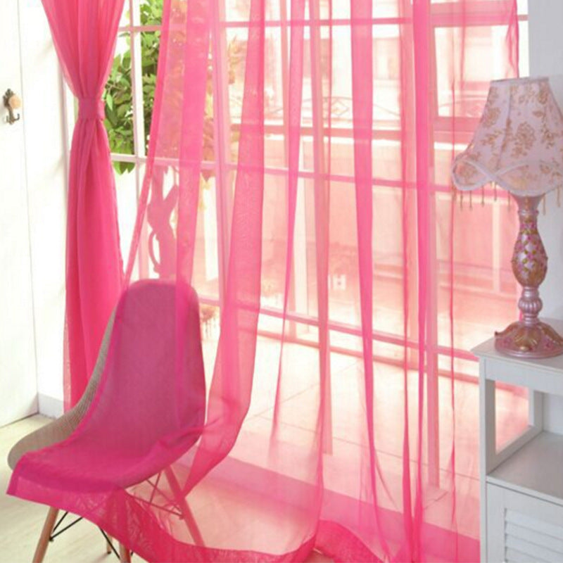Solid Tulle Window Sheer Curtains