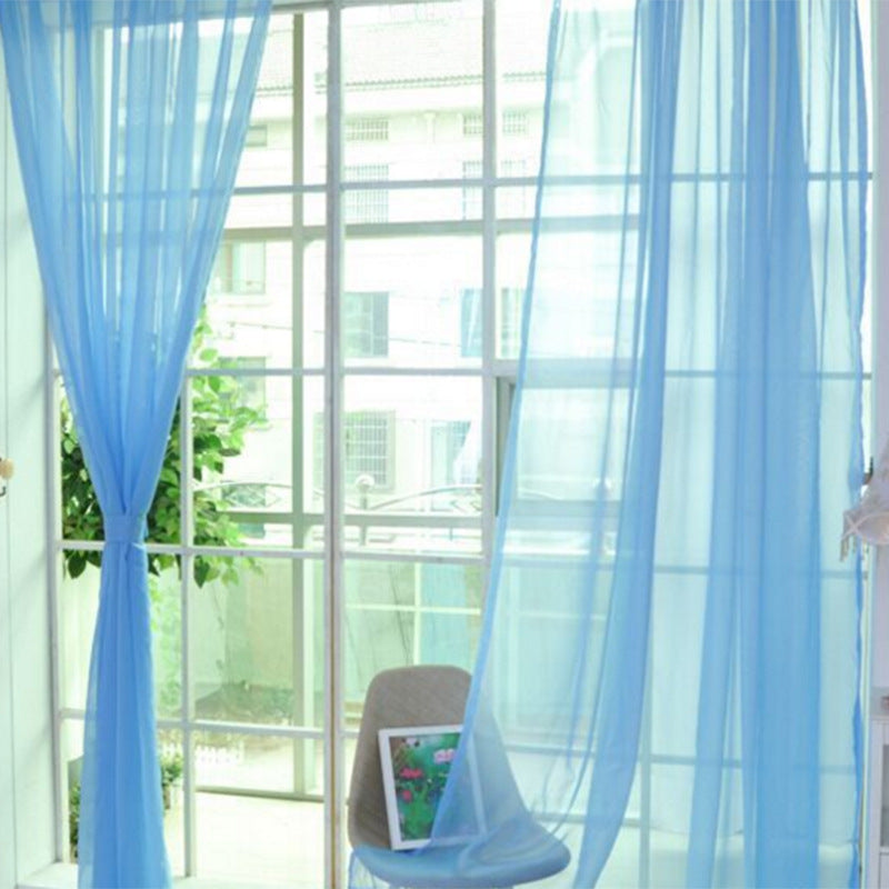 Solid Tulle Window Sheer Curtains