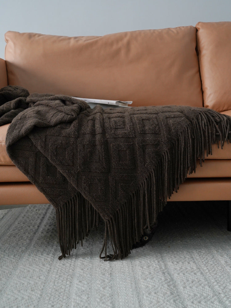 Jacquard Knitted Bed Tail Blanket
