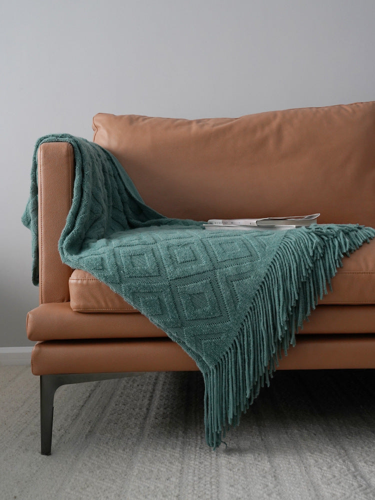 Jacquard Knitted Bed Tail Blanket