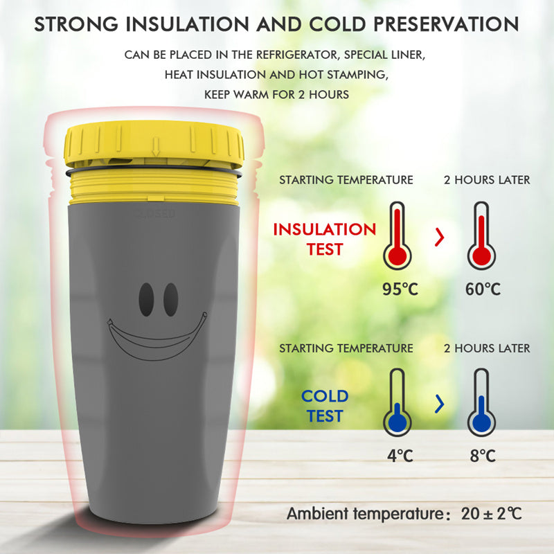 No Cover Twisting Portable Insulation Tumbler