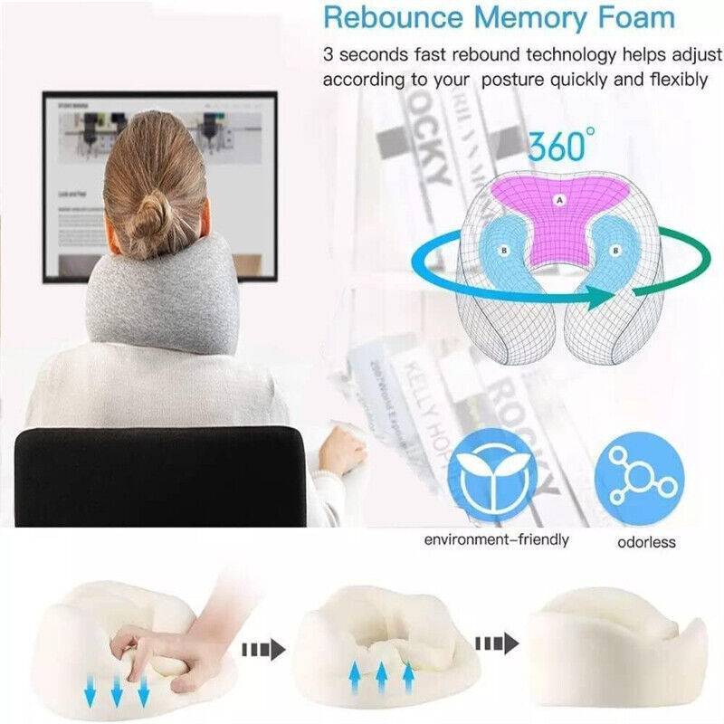 U Shaped Pillow Travel Neck Memory Foam Support