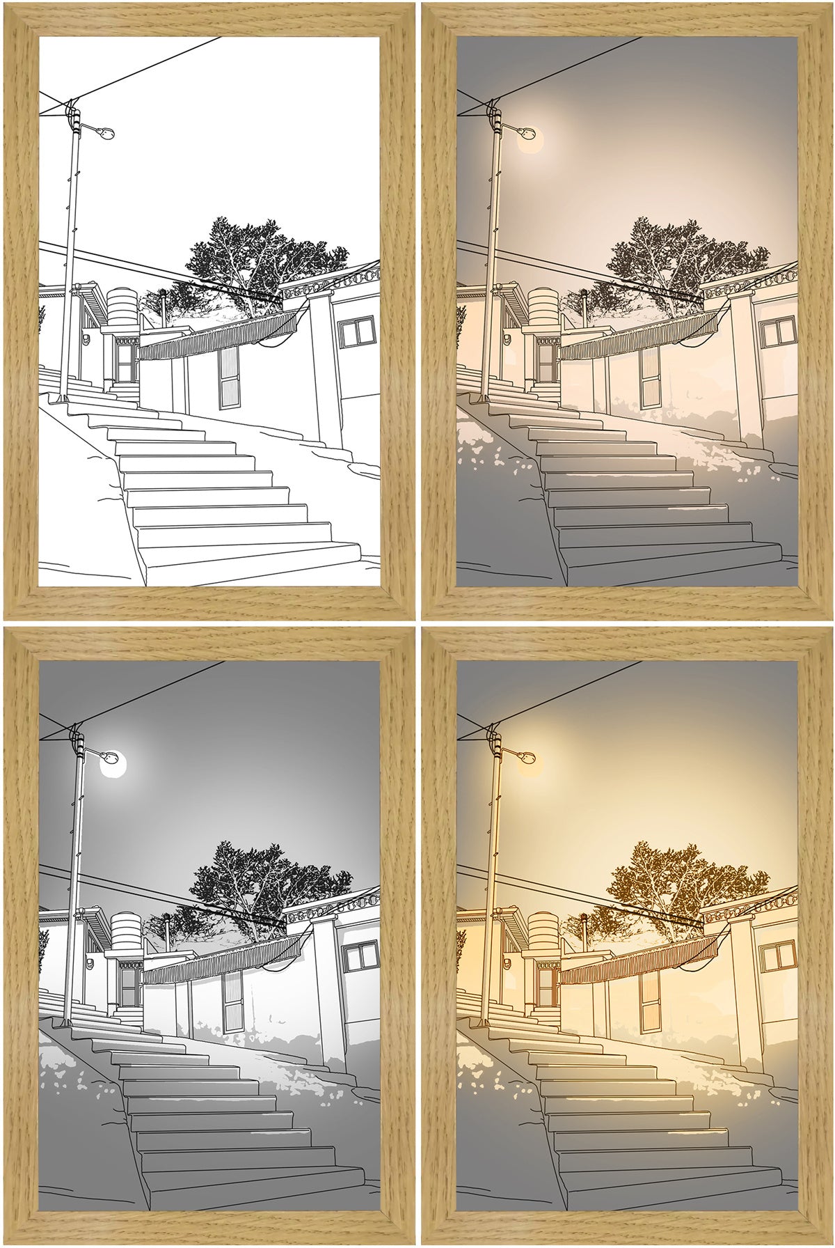 Illuminated Picture LED Decorative Light Bedside Picture Frame