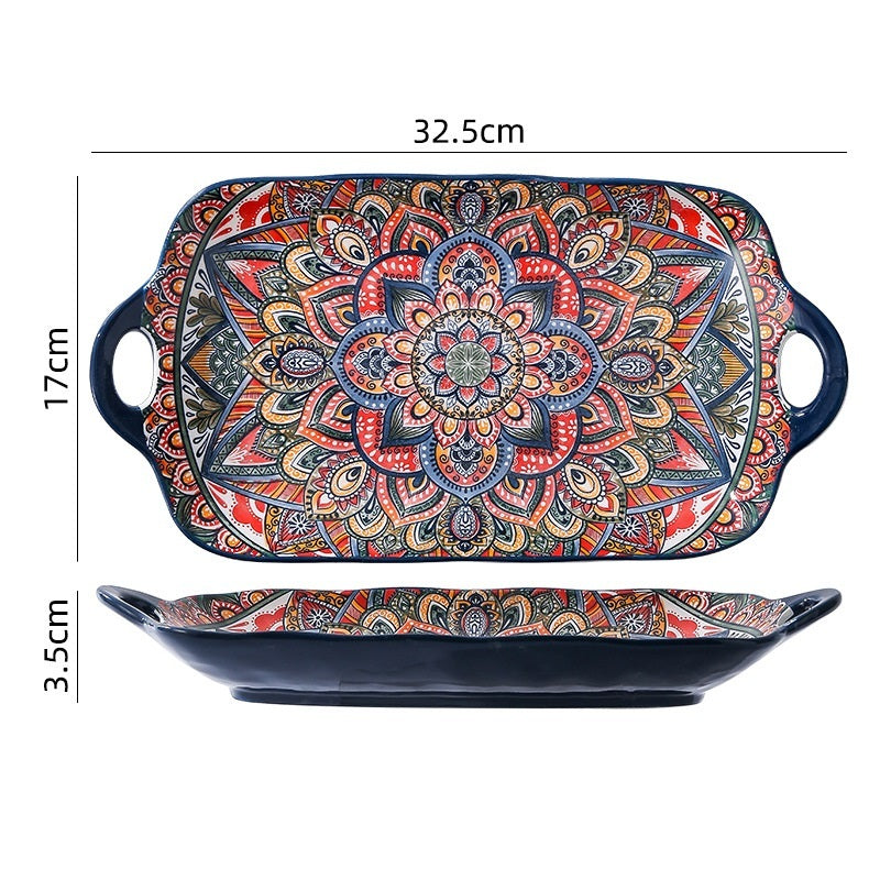 Bohemian Antique Hand-painted Ceramic Tableware