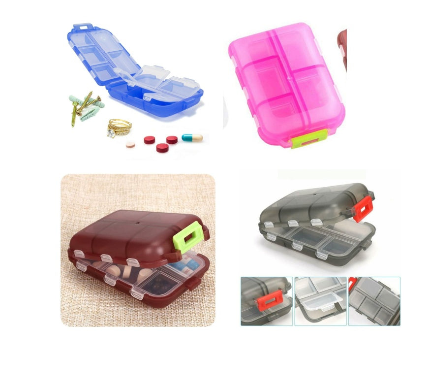 Travel Pill Organizer 10 Grid Portable Container