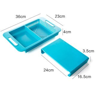 Multifunction Kitchen Chopping Board with Drain Basket
