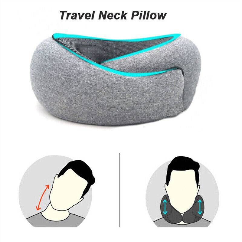 U Shaped Pillow Travel Neck Memory Foam Support