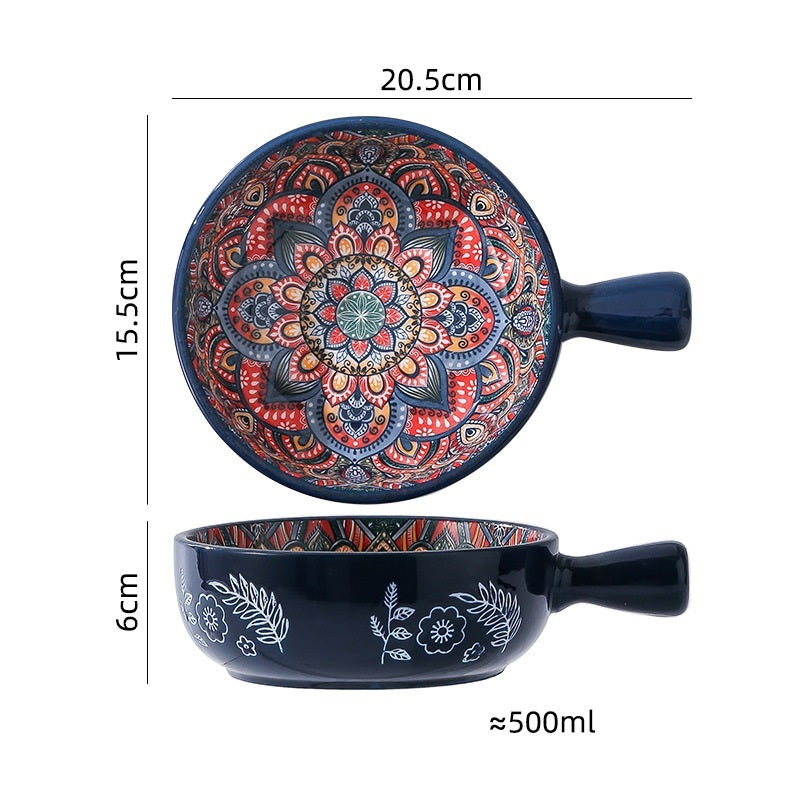 Bohemian Antique Hand-painted Ceramic Tableware