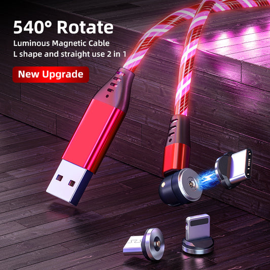540 Rotate Luminous Magnetic Cable Fast Charging