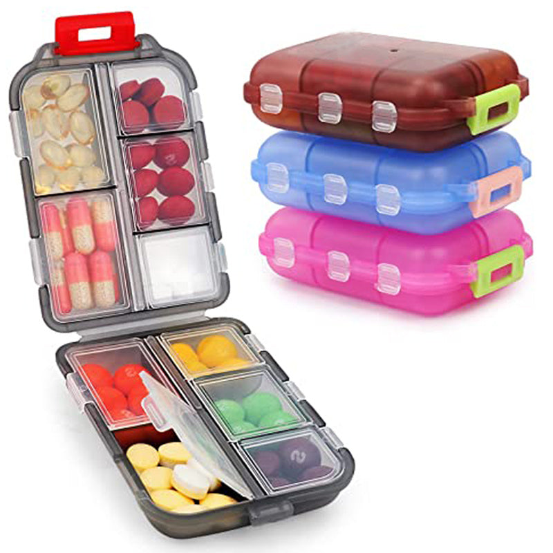 Travel Pill Organizer 10 Grid Portable Container