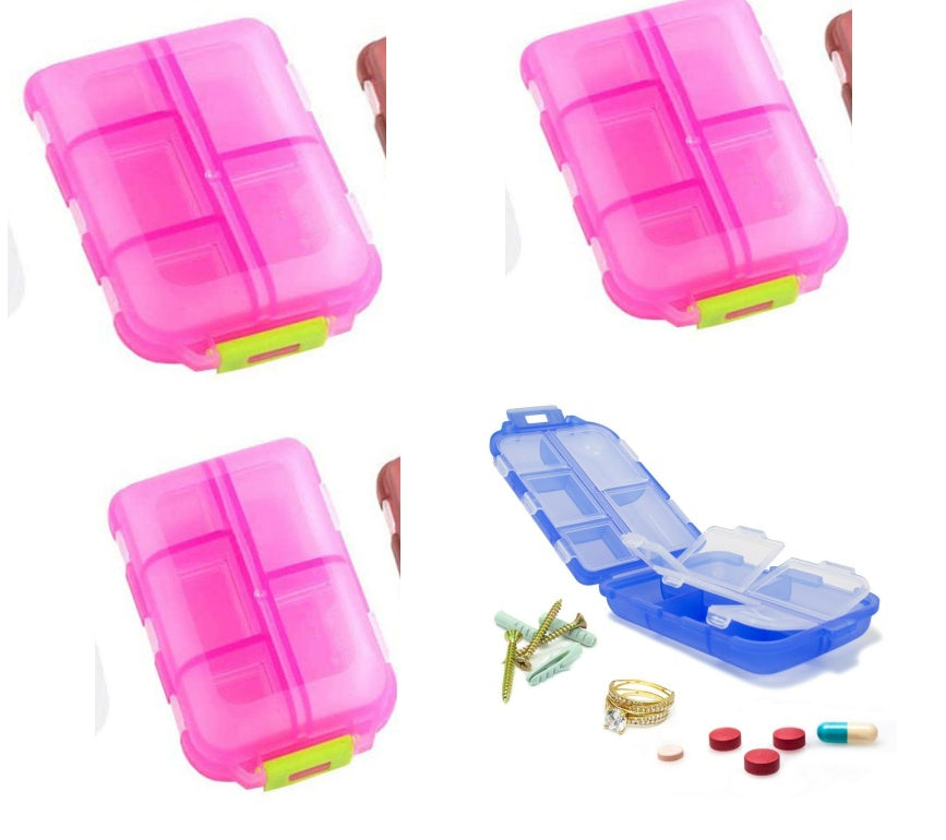 Travel Pill Organizer 10 Grid Portable Container