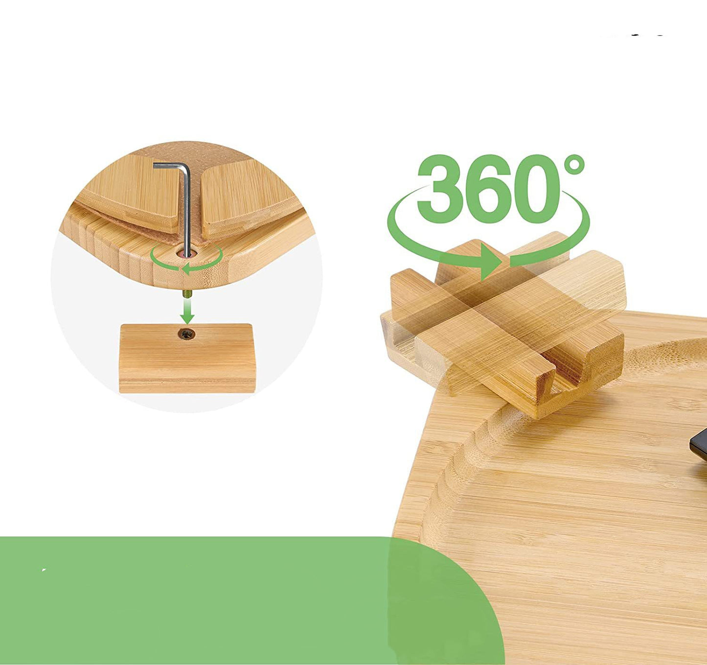 Bamboo Sofa Tray Portable & Folding