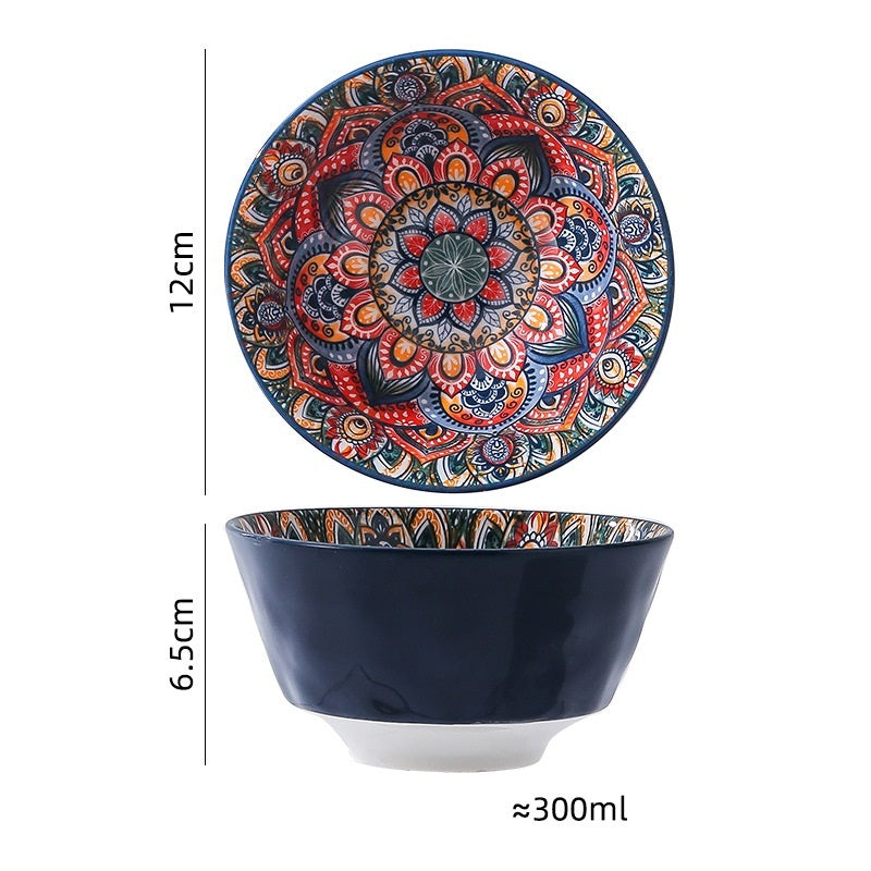 Bohemian Antique Hand-painted Ceramic Tableware