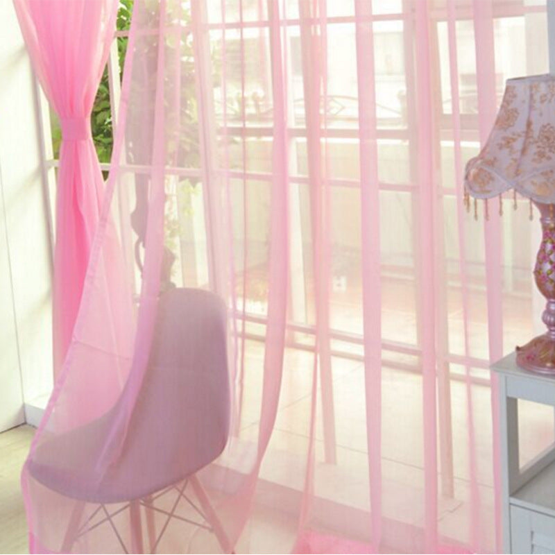 Solid Tulle Window Sheer Curtains