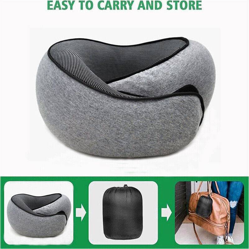 U Shaped Pillow Travel Neck Memory Foam Support