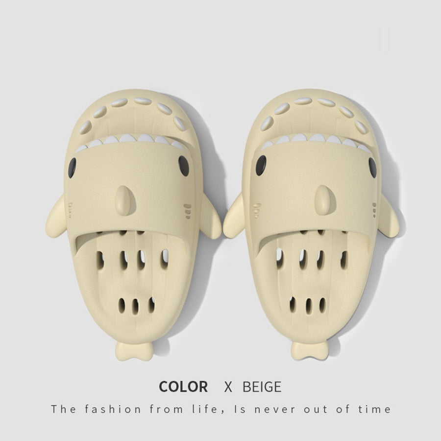 Shark Slippers With Drain Holes Beach and Outdoor