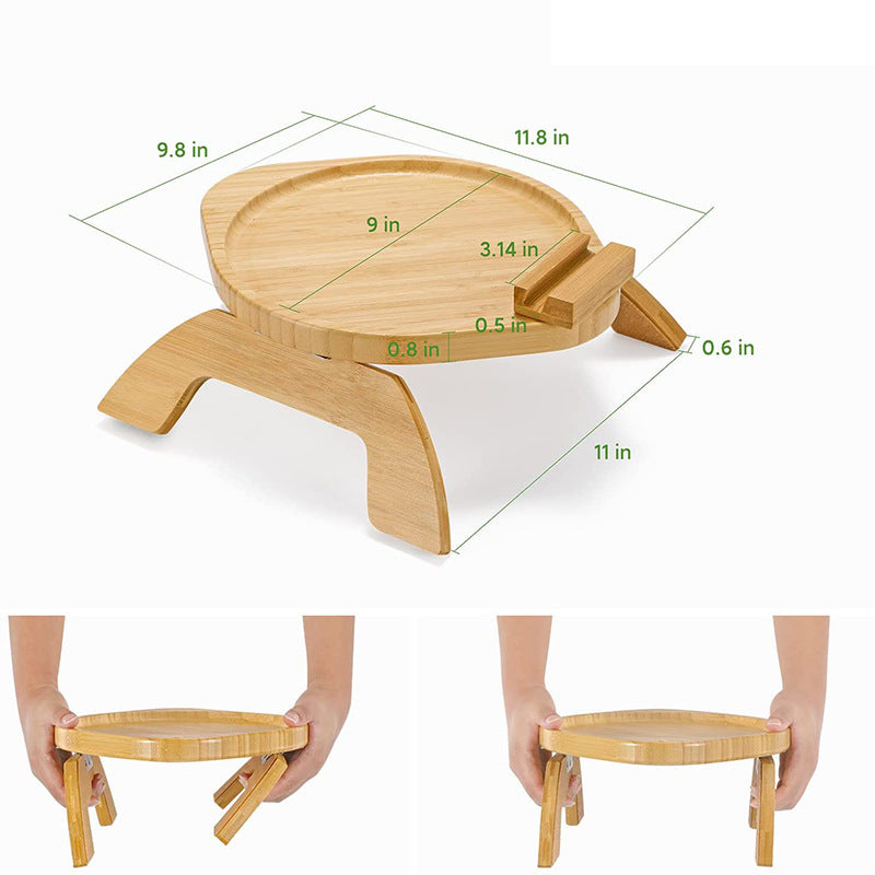 Bamboo Sofa Tray Portable & Folding
