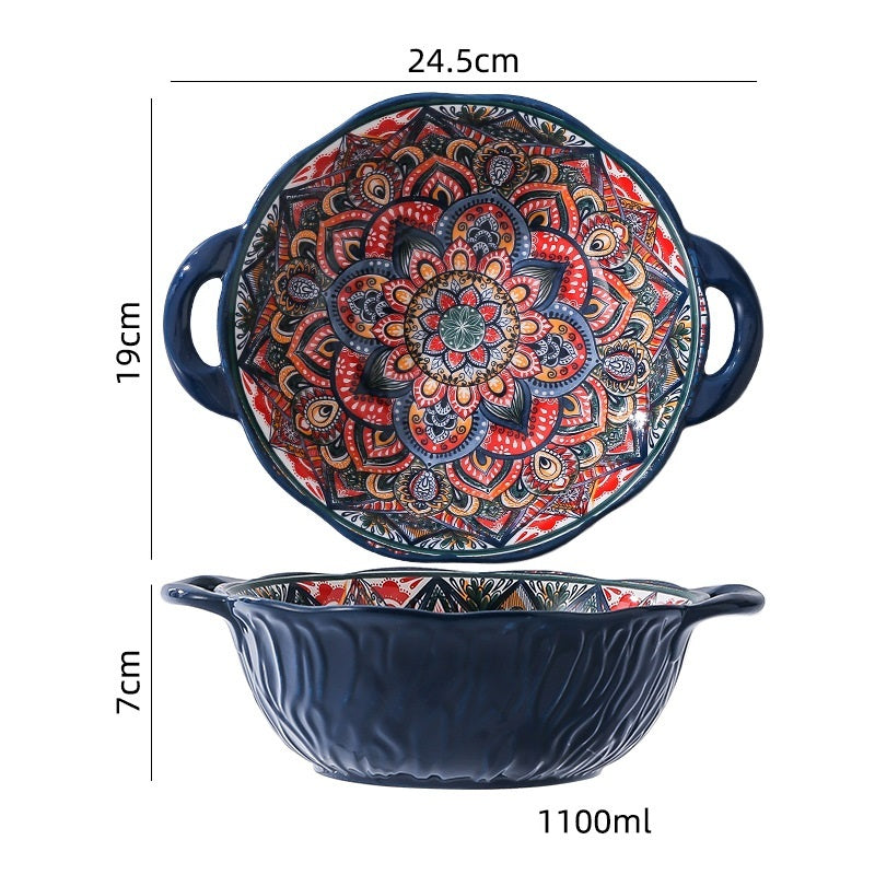 Bohemian Antique Hand-painted Ceramic Tableware