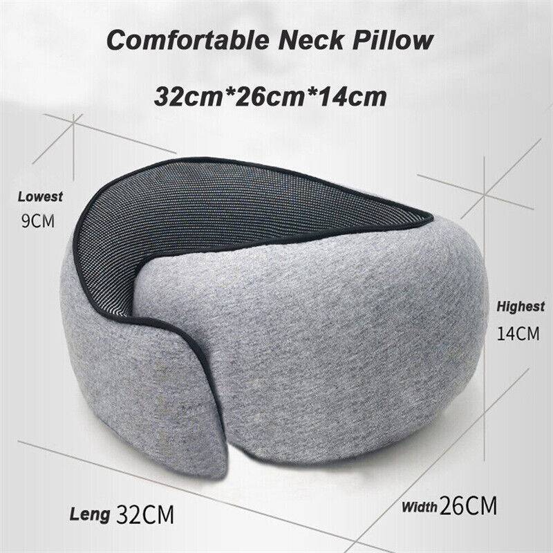 U Shaped Pillow Travel Neck Memory Foam Support