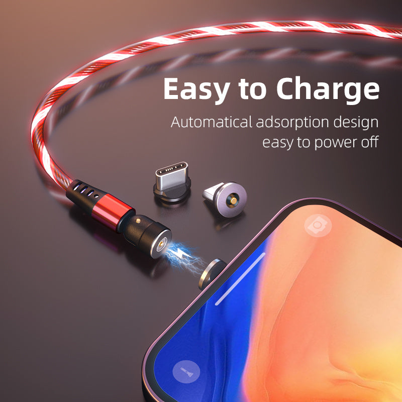 540 Rotate Luminous Magnetic Cable Fast Charging