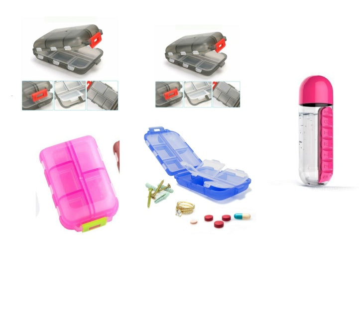 Travel Pill Organizer 10 Grid Portable Container