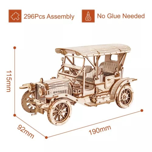 ROKR 3D Wooden Puzzle DIY Model Vintage Car